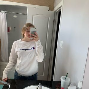 White champion crew neck